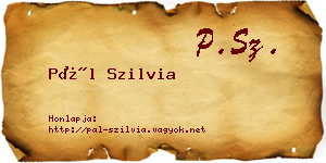 Pál Szilvia névjegykártya