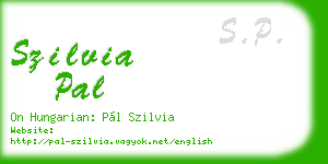 szilvia pal business card