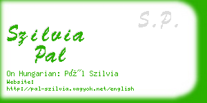 szilvia pal business card